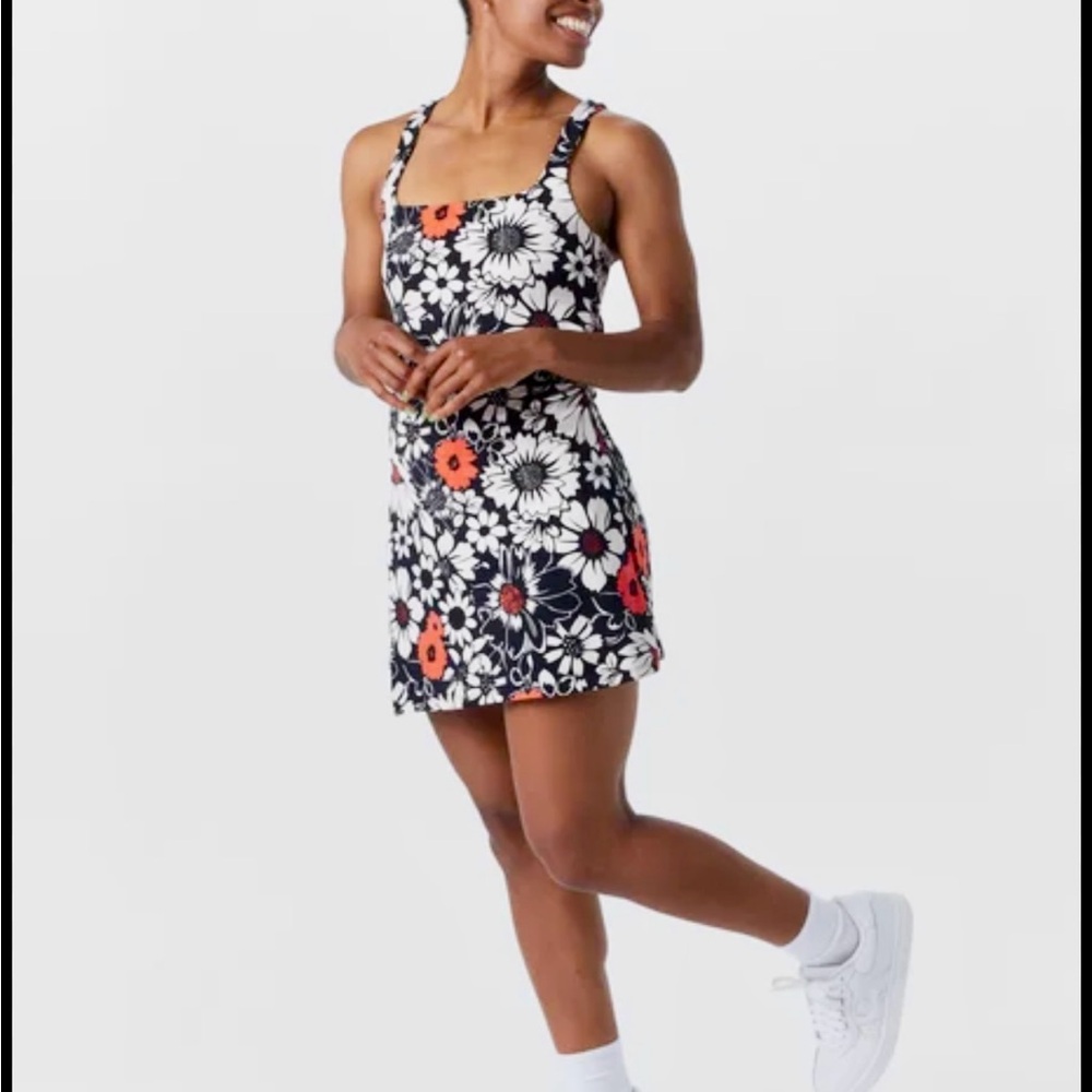 Free People Never Better Black and Red Floral Mini Dress